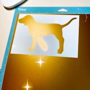 VS Pink Dog Decal 8by5